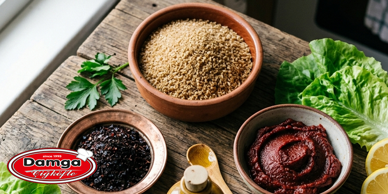 Bulgur, baharat ve özel sosların yoğrulmasıyla hazırlanan Çiğköfte